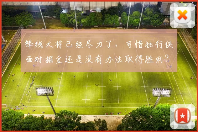 锋线大将已经尽力了，可惜独行侠面对掘金还是没有办法取得胜利？